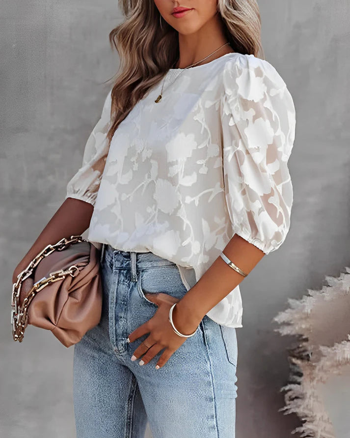 Casual Bloes met Pofmouwen | Qemina Bloes