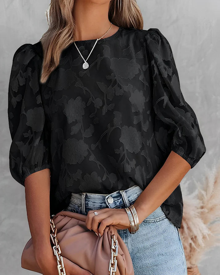 Casual Bloes met Pofmouwen | Qemina Bloes