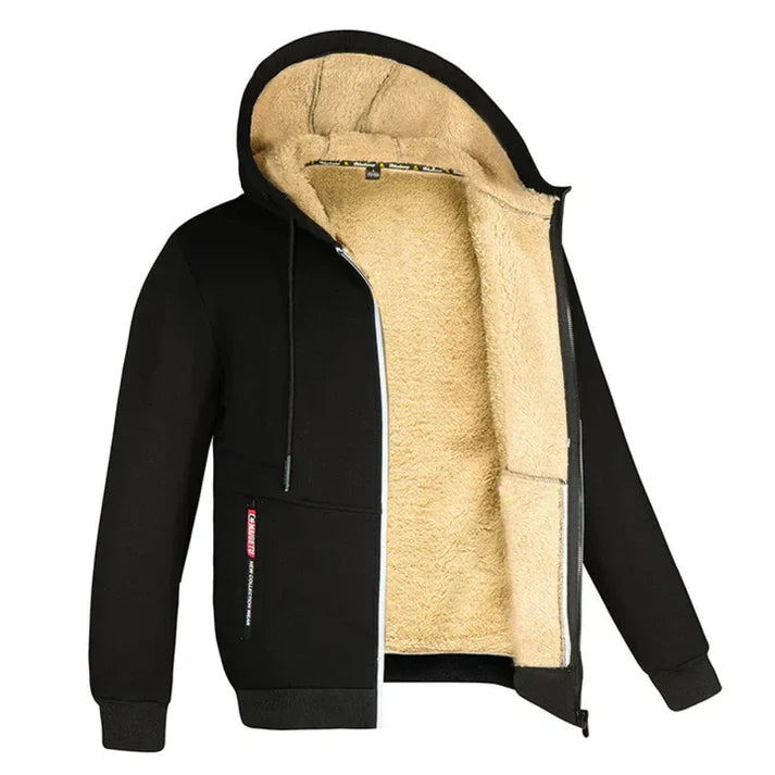 Heren kapuchon fleece jas | Ylwen Jas