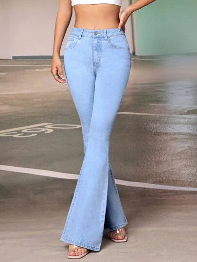 Trendy Flare Jeans | Hadu