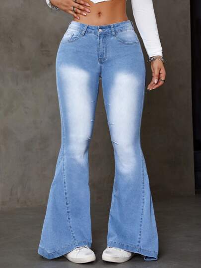Trendy Flare Jeans | Hadu