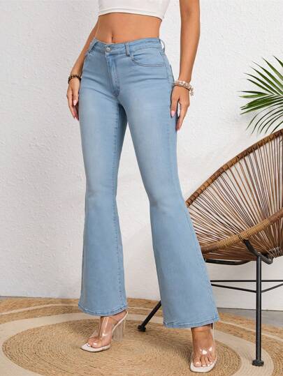 Trendy Flare Jeans | Hadu