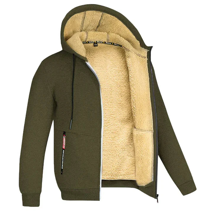 Heren kapuchon fleece jas | Ylwen Jas