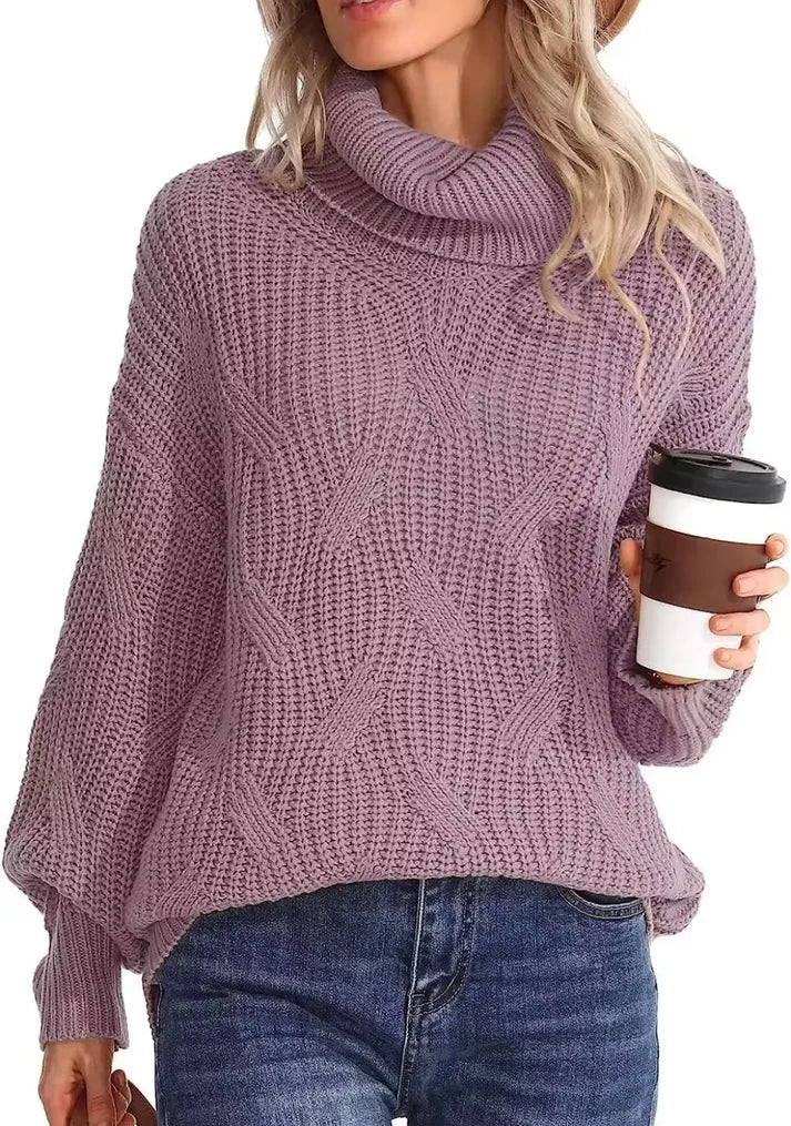 Vrouwen Kabelgebreide Turtleneck Trui | Angelique Trui