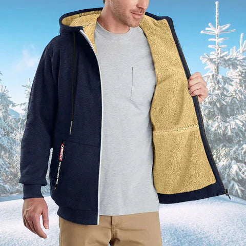 Heren kapuchon fleece jas | Ylwen Jas