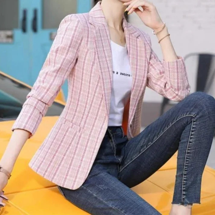 Dames Klassieke Ruiten Blazer | Angelina Blazer