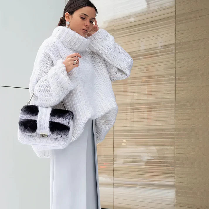 Oversized Turtleneck Gebreide Trui | Adelya Trui