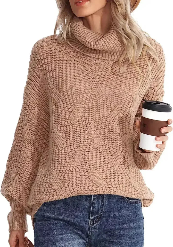 Vrouwen Kabelgebreide Turtleneck Trui | Angelique Trui