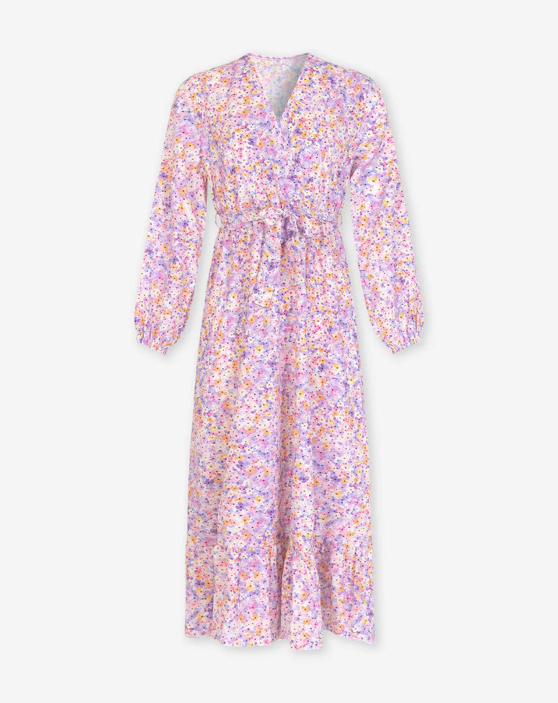 Jurk Met Bloemen patroon | Lila