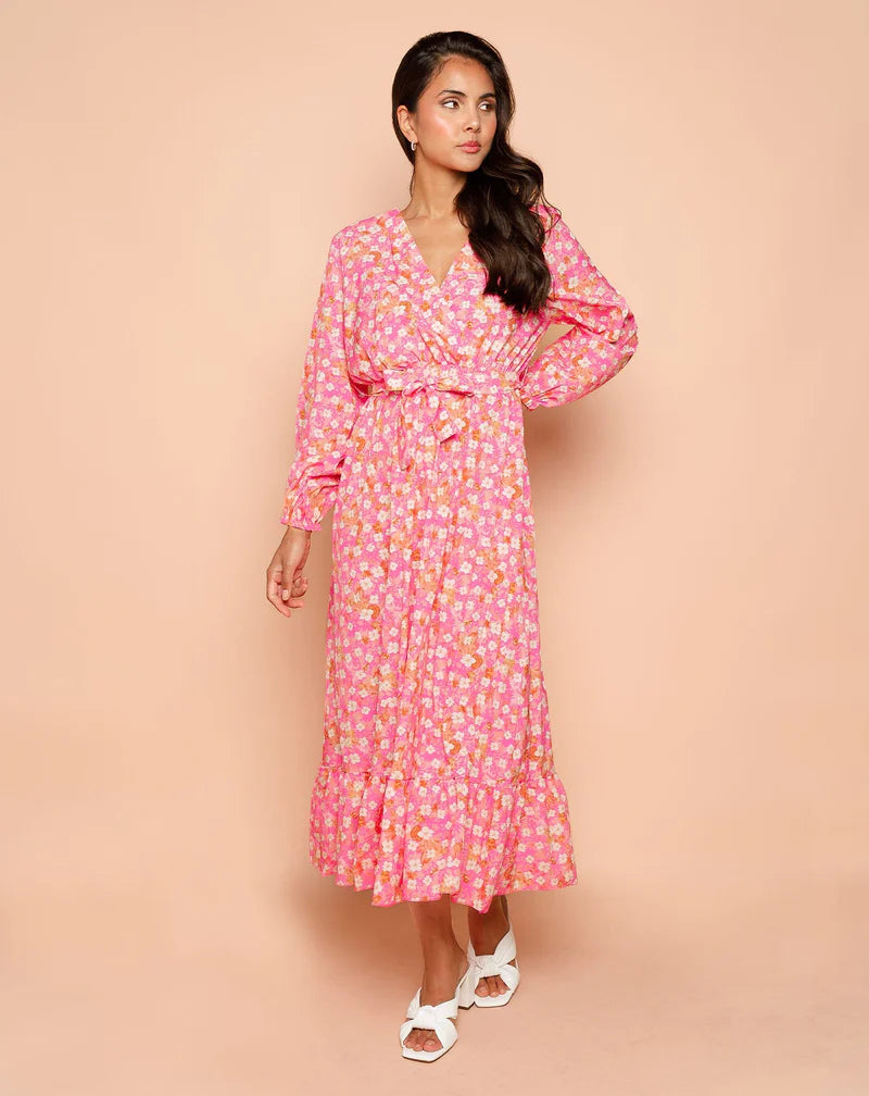 Jurk Met Bloemen patroon | Lila
