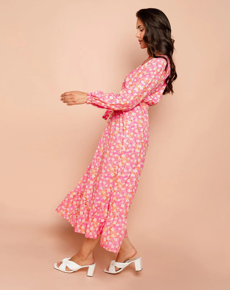 Jurk Met Bloemen patroon | Lila
