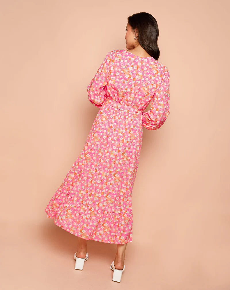 Jurk Met Bloemen patroon | Lila