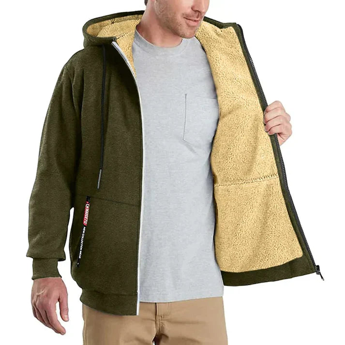 Heren kapuchon fleece jas | Ylwen Jas