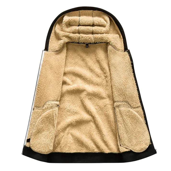 Heren kapuchon fleece jas | Ylwen Jas