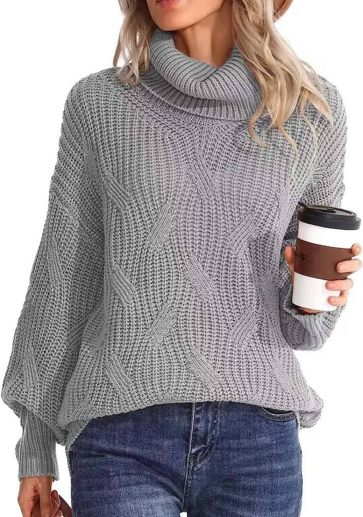 Vrouwen Kabelgebreide Turtleneck Trui | Angelique Trui