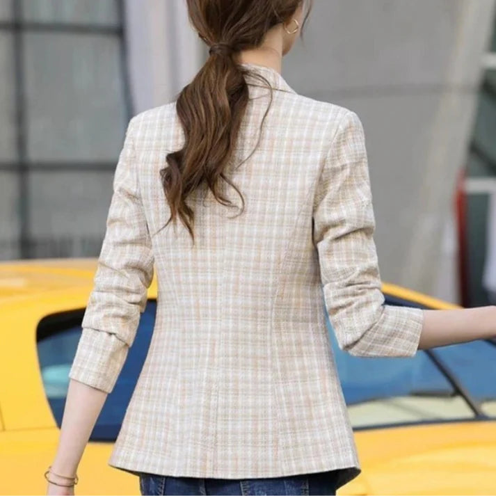 Dames Klassieke Ruiten Blazer | Angelina Blazer