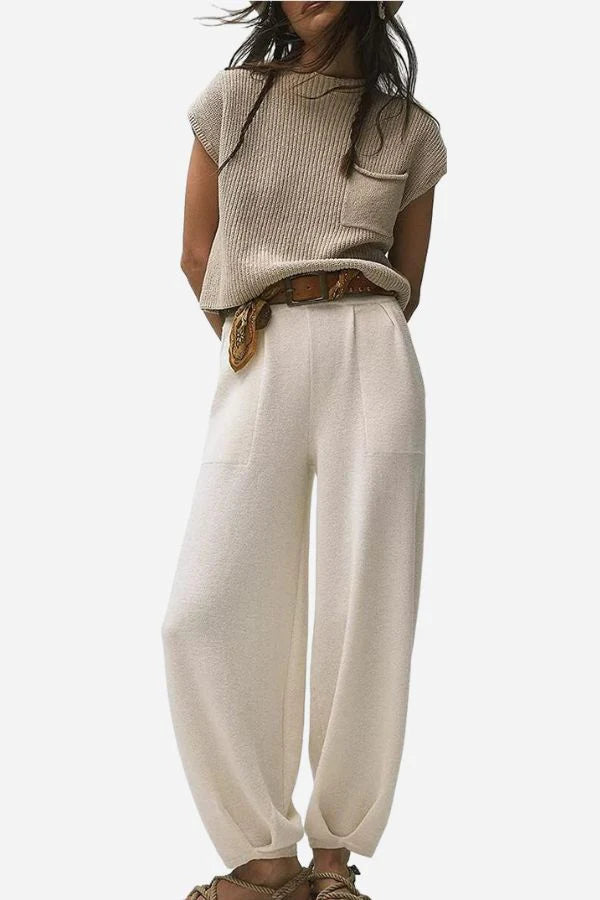 Gebreide Top en Broek Set | Vicky Set
