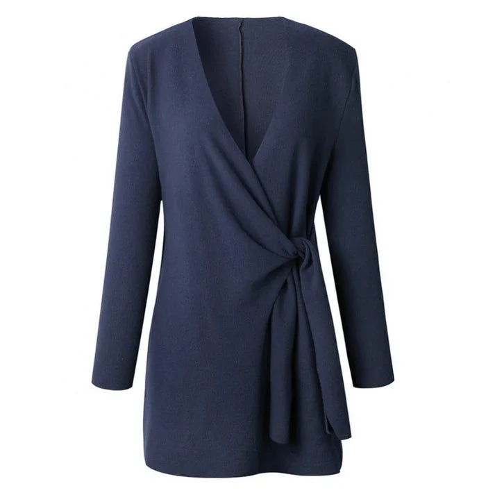 Lange Mouw Wrap-Up Vest met Riem | Angie Vest
