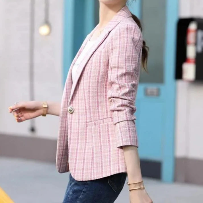 Dames Klassieke Ruiten Blazer | Angelina Blazer