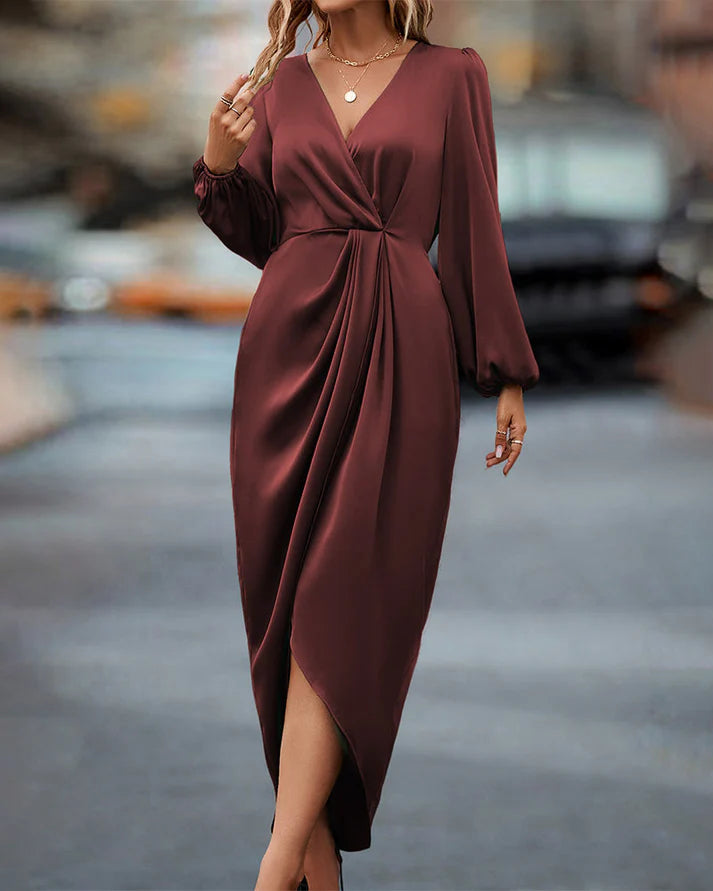 Elegant Maxi V-hals Jurk | Viola jurk