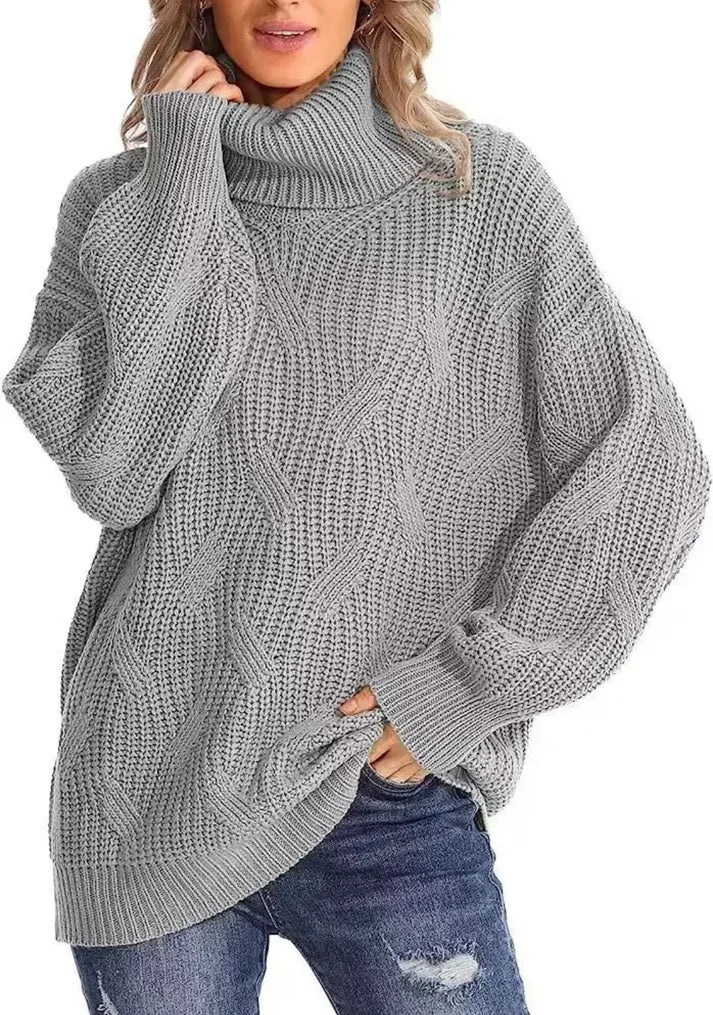 Vrouwen Kabelgebreide Turtleneck Trui | Angelique Trui