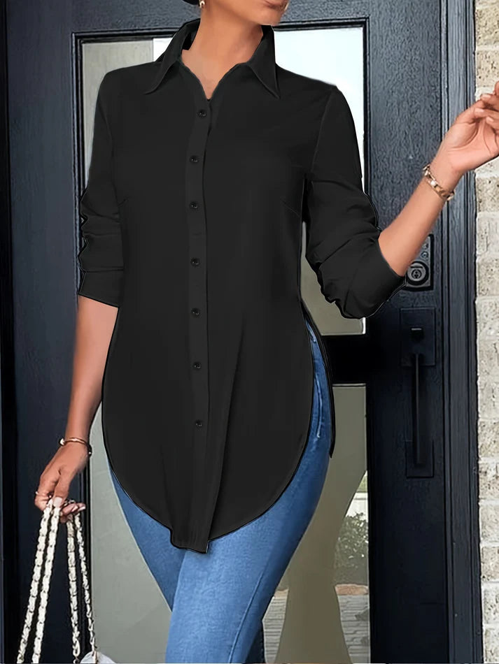 Gespleten Knoopjes Shirt | Wendaya Blouse