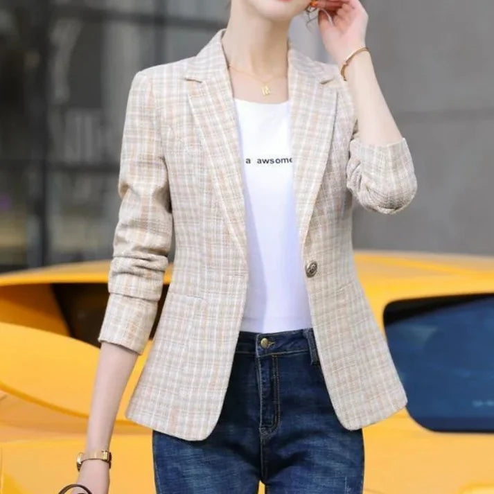 Dames Klassieke Ruiten Blazer | Angelina Blazer