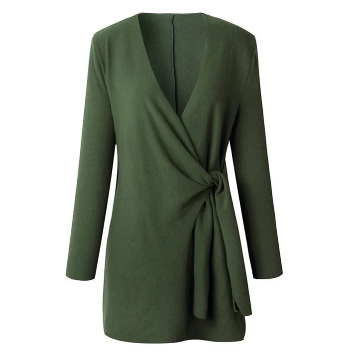 Lange Mouw Wrap-Up Vest met Riem | Angie Vest