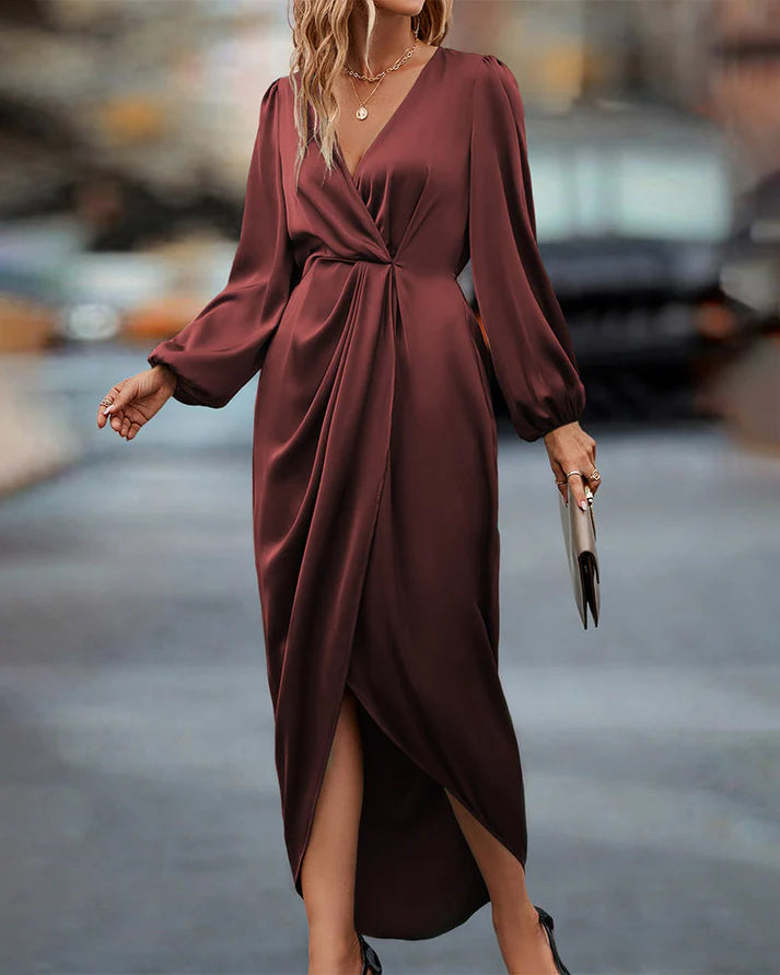 Elegant Maxi V-hals Jurk | Viola jurk