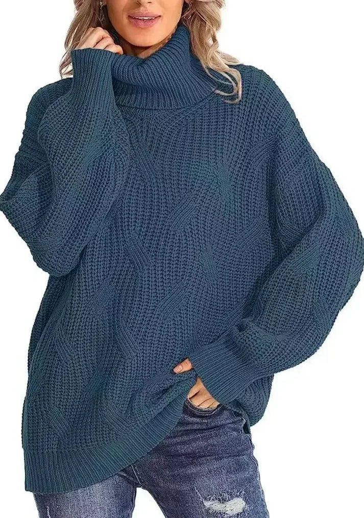 Vrouwen Kabelgebreide Turtleneck Trui | Angelique Trui