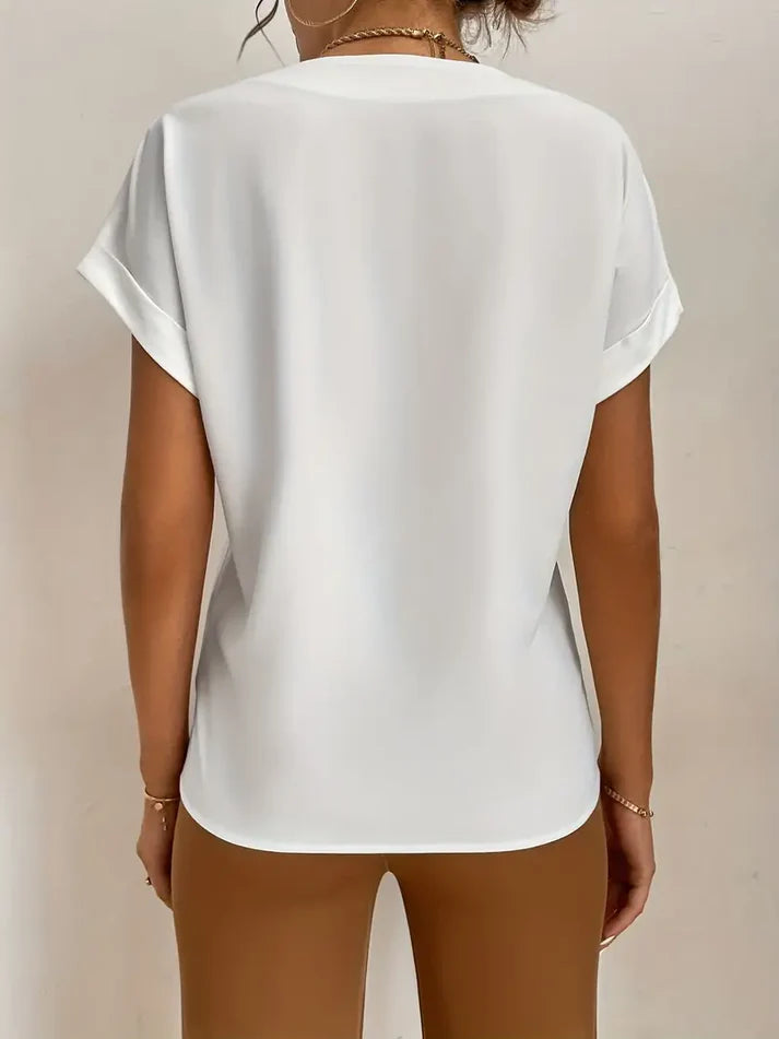 Eenvoudige Korte Mouwen Blouse | Venny Blouse