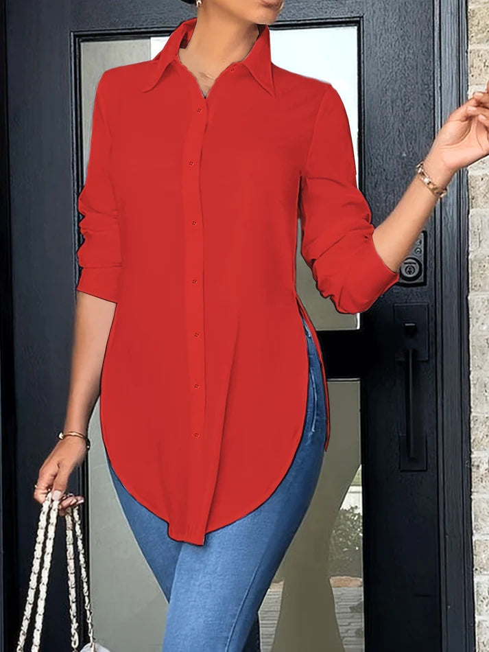 Gespleten Knoopjes Shirt | Wendaya Blouse
