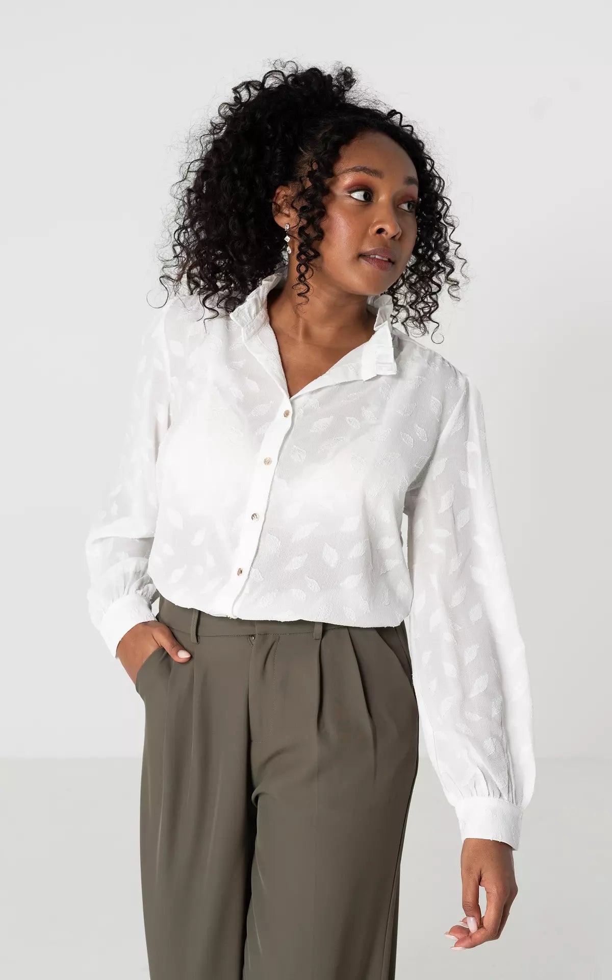 Elegante Blouse Met Patroon | Lila