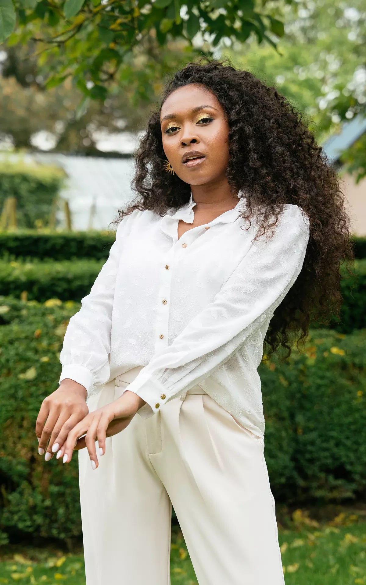 Elegante Blouse Met Patroon | Lila