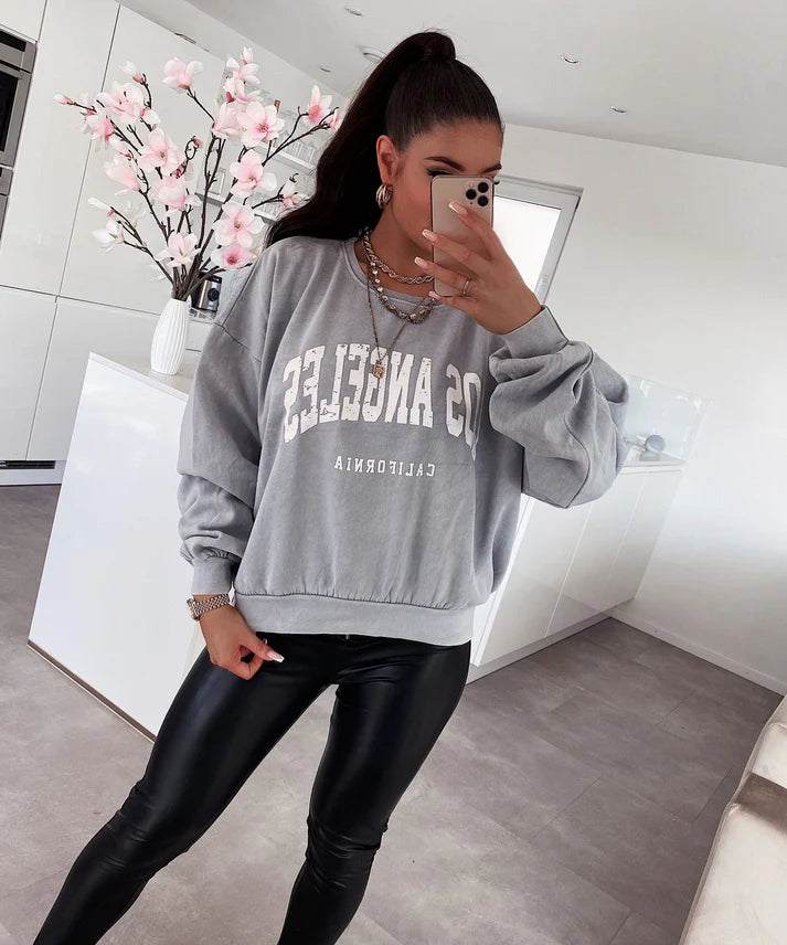 LA Opdruk Trui | Lalaine Trui