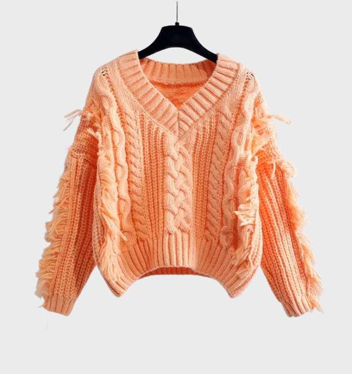 Comfortabele V-Hals Trui | Elenita Trui