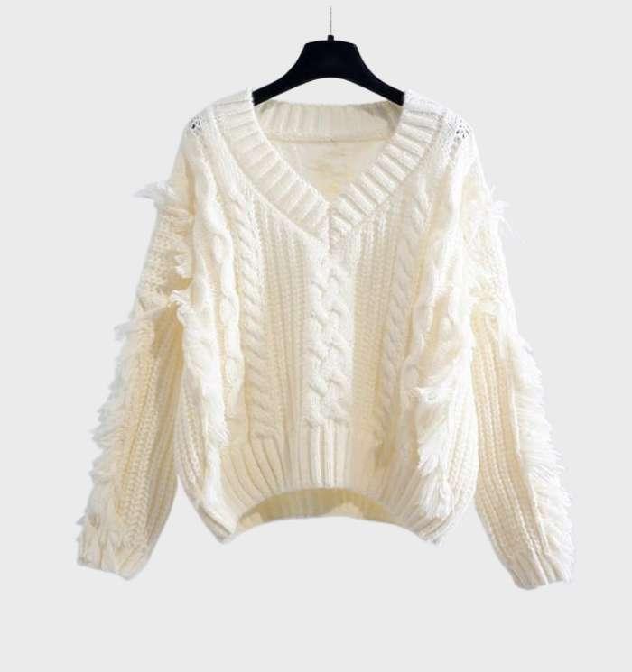 Comfortabele V-Hals Trui | Elenita Trui