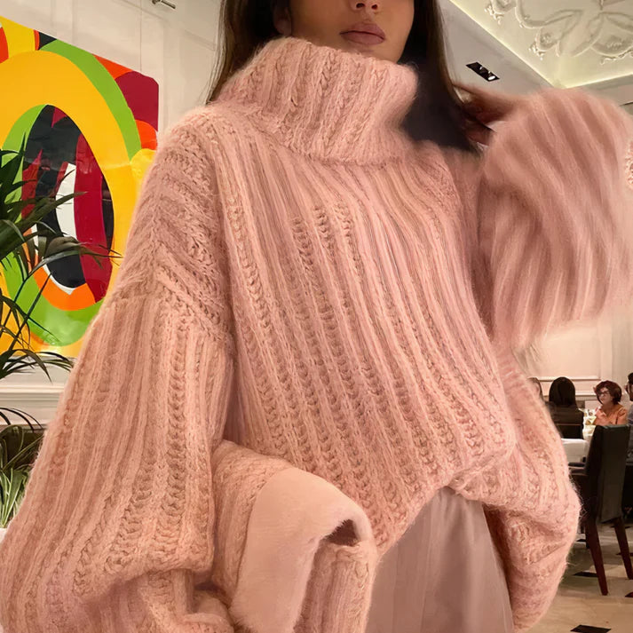 Oversized Turtleneck Gebreide Trui | Adelya Trui