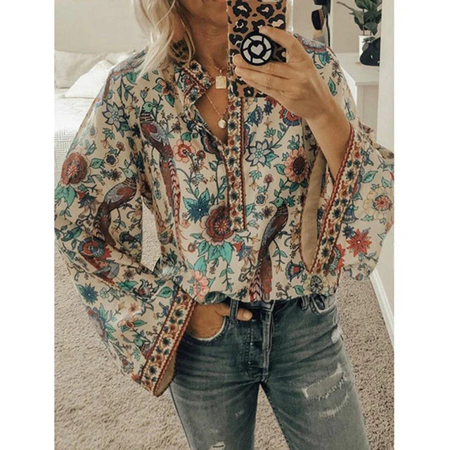 Boho Blouse met Wijde mouwen | Vinera Blouse