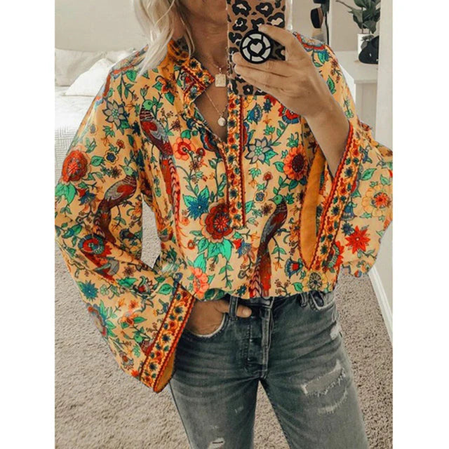 Boho Blouse met Wijde mouwen | Vinera Blouse