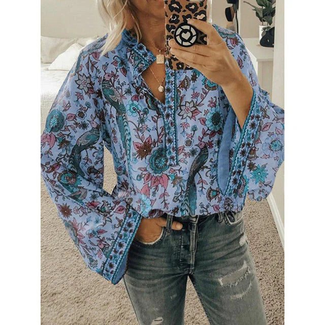 Boho Blouse met Wijde mouwen | Vinera Blouse