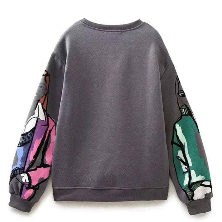 Trendy Bedrukt Sweatshirt | Alycha Shirt