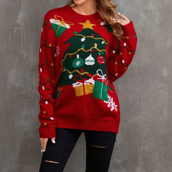 Casual Gebreide Kerst Trui | Xandie Trui