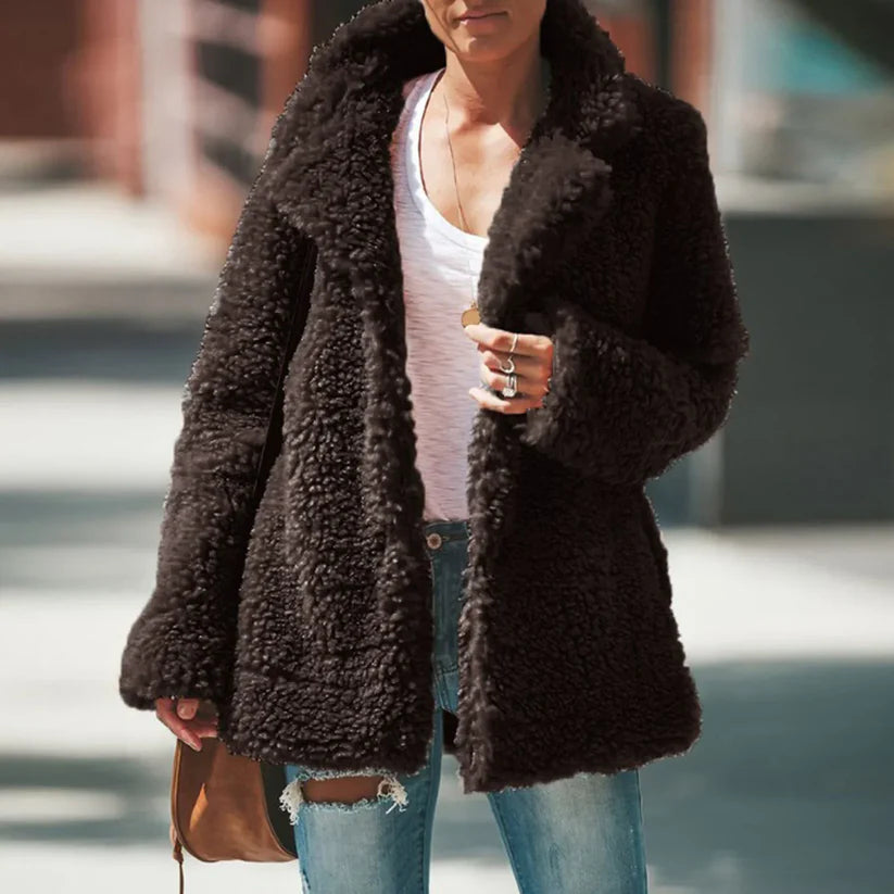 Warme Fleece Mantel | Analita Jas