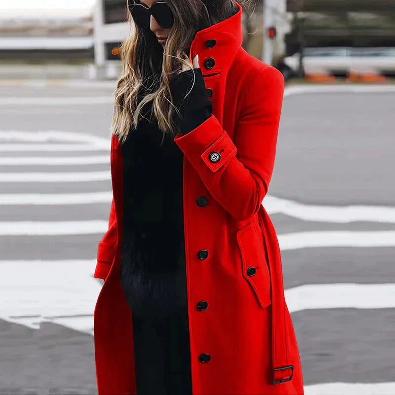 Dames Wollen Trenchcoat | Sunshine