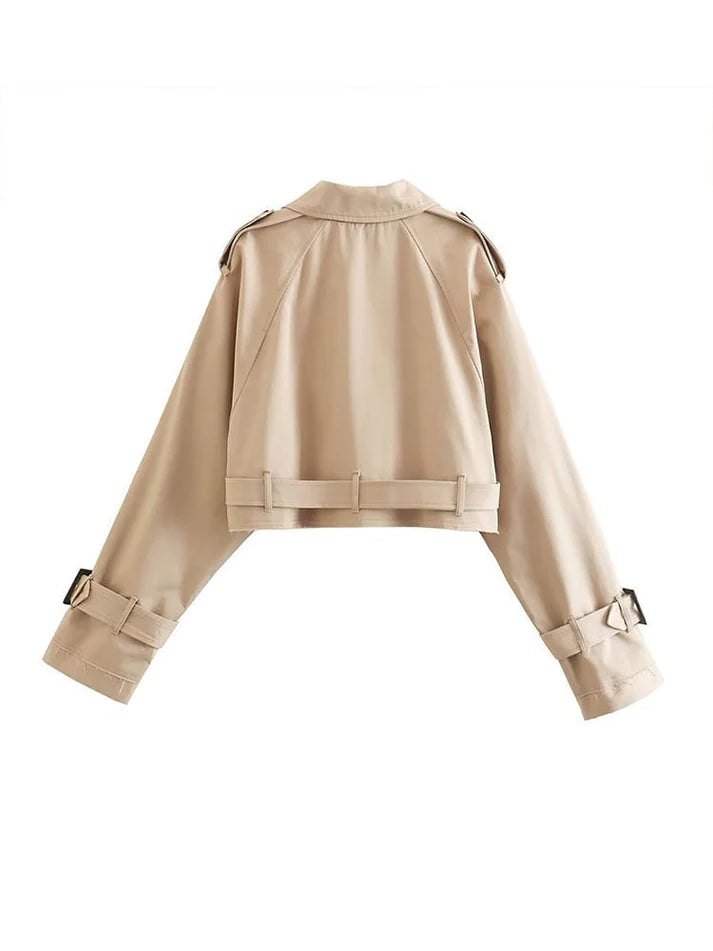Stijlvolle Cropped Trenchcoat | Wynter Jas
