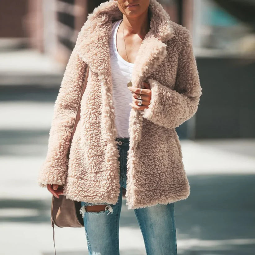Warme Fleece Mantel | Analita Jas