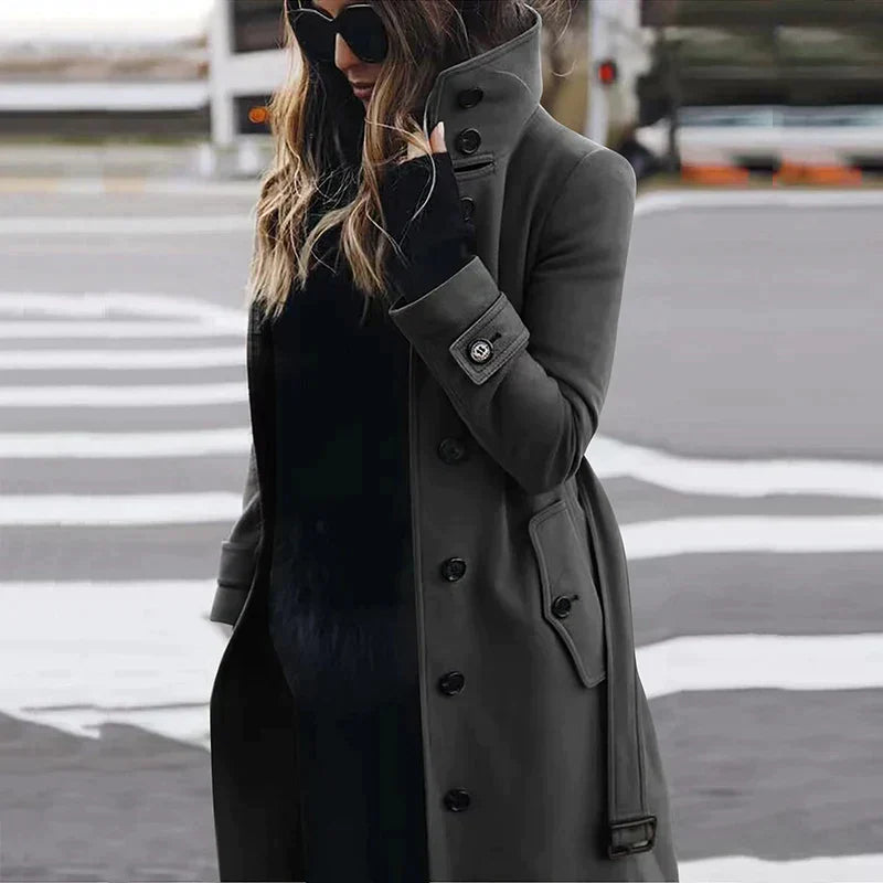 Dames Wollen Trenchcoat | Sunshine
