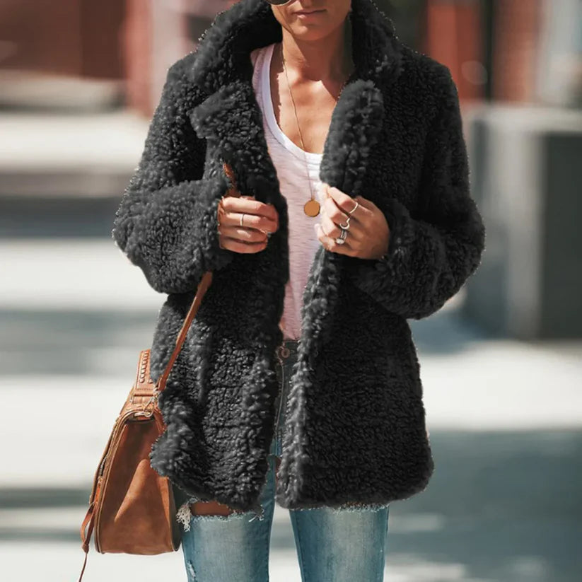 Warme Fleece Mantel | Analita Jas
