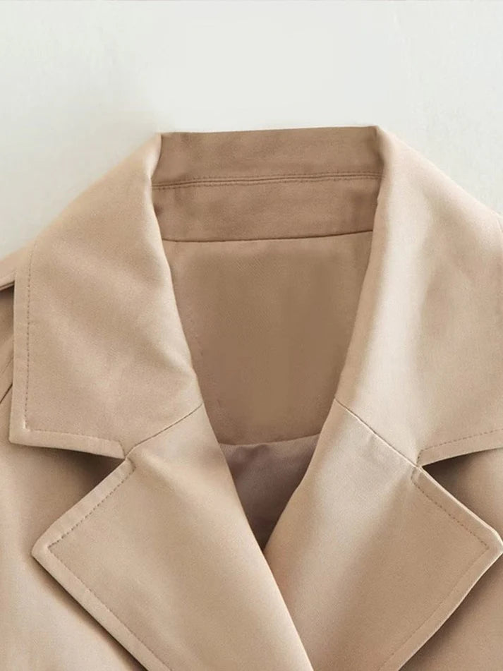 Stijlvolle Cropped Trenchcoat | Wynter Jas